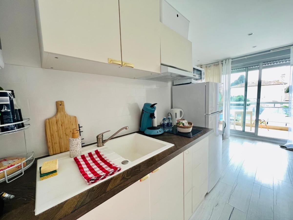 Les Palmiers - Appartement Avec Piscine Proche Plages - Wifi Et Clim Antibes Exterior foto