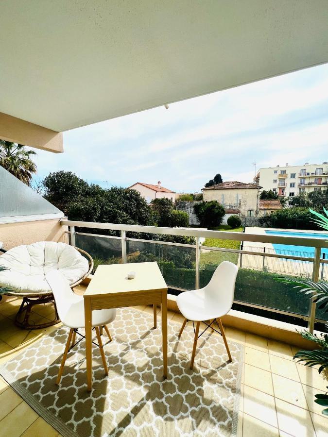 Les Palmiers - Appartement Avec Piscine Proche Plages - Wifi Et Clim Antibes Exterior foto