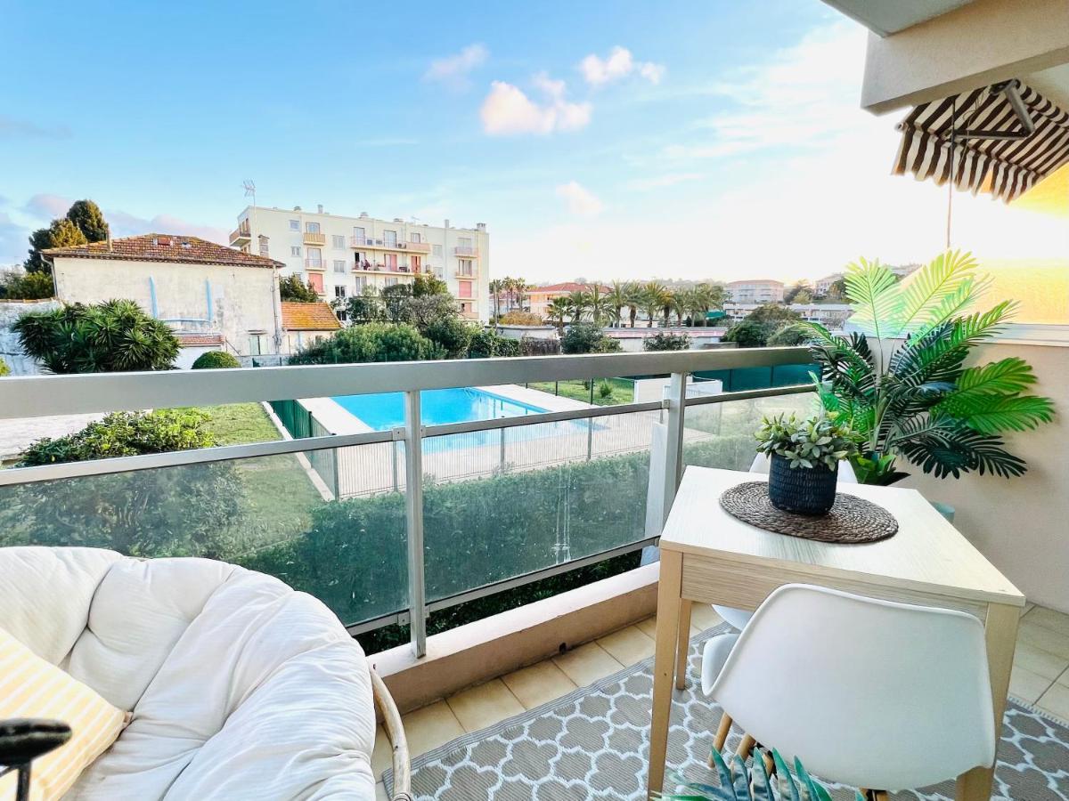 Les Palmiers - Appartement Avec Piscine Proche Plages - Wifi Et Clim Antibes Exterior foto